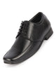 Men Black Genuine Leather Formal Office Work Broad Feet Derby Lace Up Shoes with Comfort EVA Pad Insole