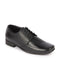 Men Black Genuine Leather Formal Office Work Broad Feet Derby Lace Up Shoes with Comfort EVA Pad Insole