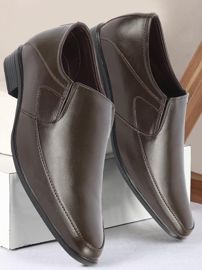 shop men brown casual leather slip on hand knitted shoe style sandals online.
