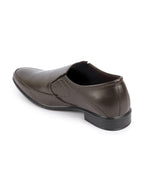 shop men brown casual leather slip on hand knitted shoe style sandals online.