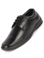 Men Black Formal Office Work Broad Feet Derby Lace Up Shoes