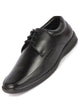 Men Black Formal Office Work Broad Feet Derby Lace Up Shoes