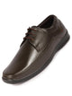 Men Brown Formal Office Work Broad Feet Derby Lace Up Shoes