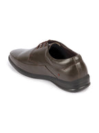 men brown formal office work broad feet derby lace up shoes