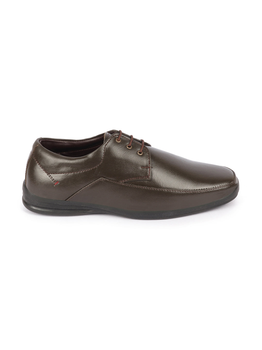 men brown formal office work broad feet derby lace up shoes