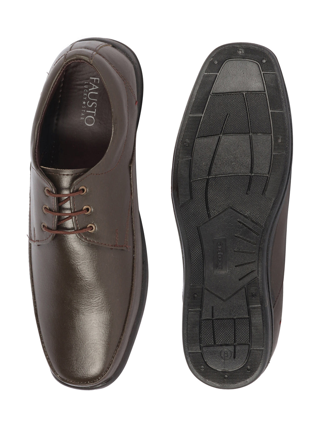 men brown formal office work broad feet derby lace up shoes