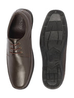 men brown formal office work broad feet derby lace up shoes