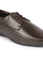 men brown formal office work broad feet derby lace up shoes