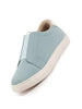 Women Sky Blue Elastic Closure Stitched Comfort Slip On Sneaker Shoes