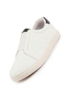 Shop Women White Elastic Closure Stitched Comfort Slip On Sneaker Shoes Online.