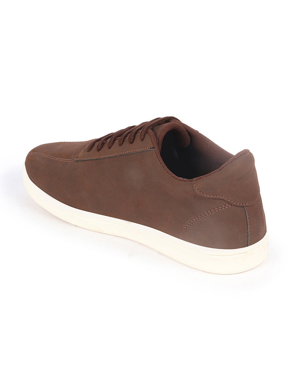 Shop Men Brown Classic Embroidery Star Upper Soft Suede Leather Lace Up Sneakers Shoes Online.