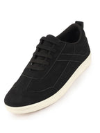 Men Black Trendy Fashion Classic Super Light Speedy Runs Anti Skid Lace Up Sneakers Shoes
