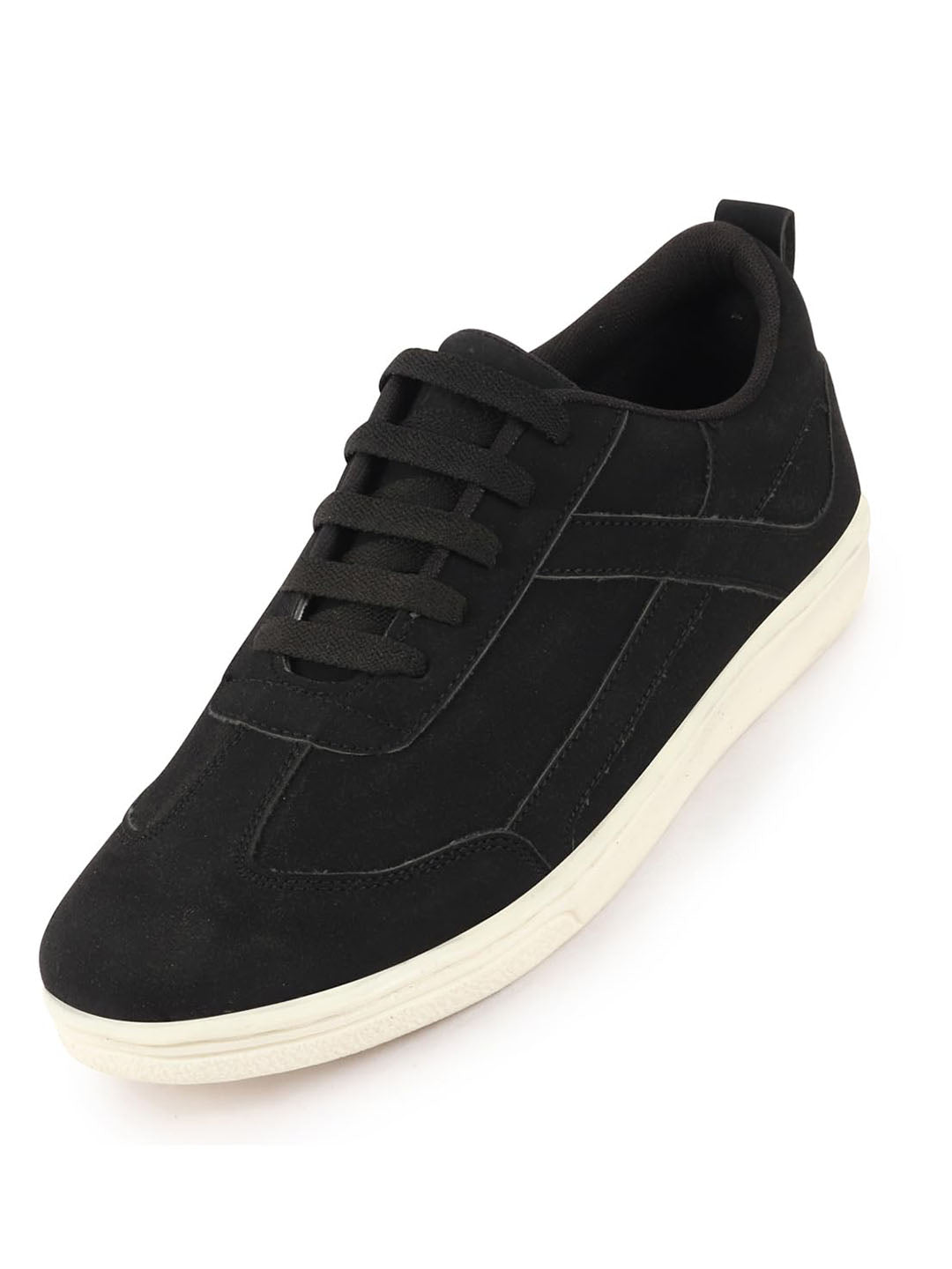 Men Black Trendy Fashion Classic Super Light Speedy Runs Anti Skid Lace Up Sneakers Shoes