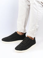 Men Black Trendy Fashion Classic Super Light Speedy Runs Anti Skid Lace Up Sneakers Shoes