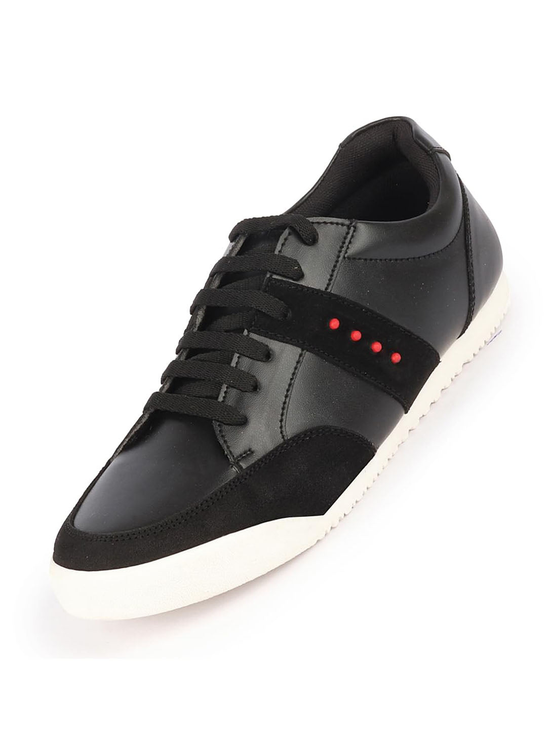 Shop Men Black Classic Super Light Upper Soft Suede Leather Strap Lace Up Sneakers Shoes Online.