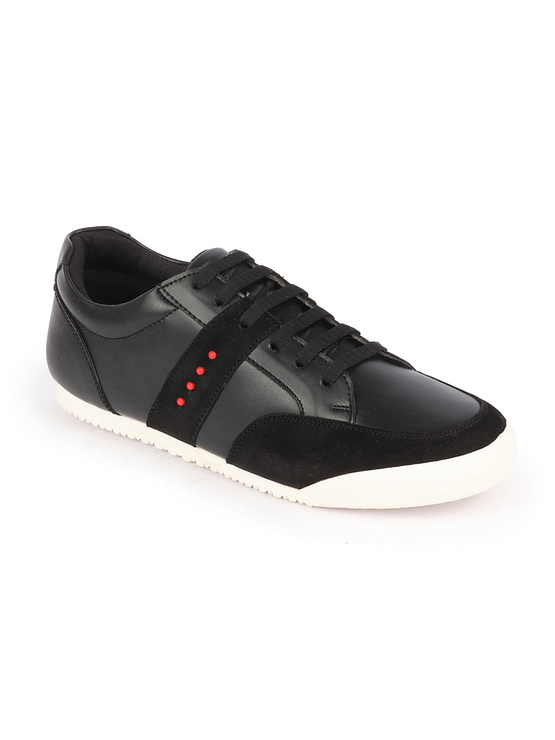 Shop Men Black Classic Super Light Upper Soft Suede Leather Strap Lace Up Sneakers Shoes Online.