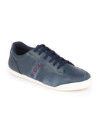 Shop Men Navy Blue Classic Super Light Upper Soft Suede Leather Strap Lace Up Sneakers Shoes Online.