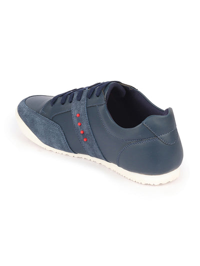 Men Navy Blue Classic Super Light Upper Soft Suede Leather Strap Lace Up Sneakers Shoes