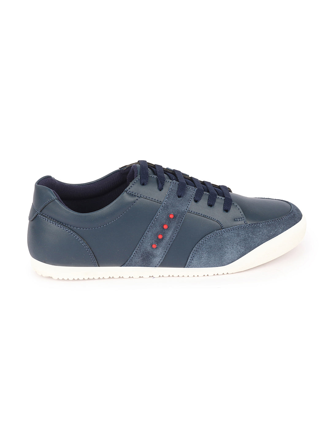Shop Men Navy Blue Classic Super Light Upper Soft Suede Leather Strap Lace Up Sneakers Shoes Online.