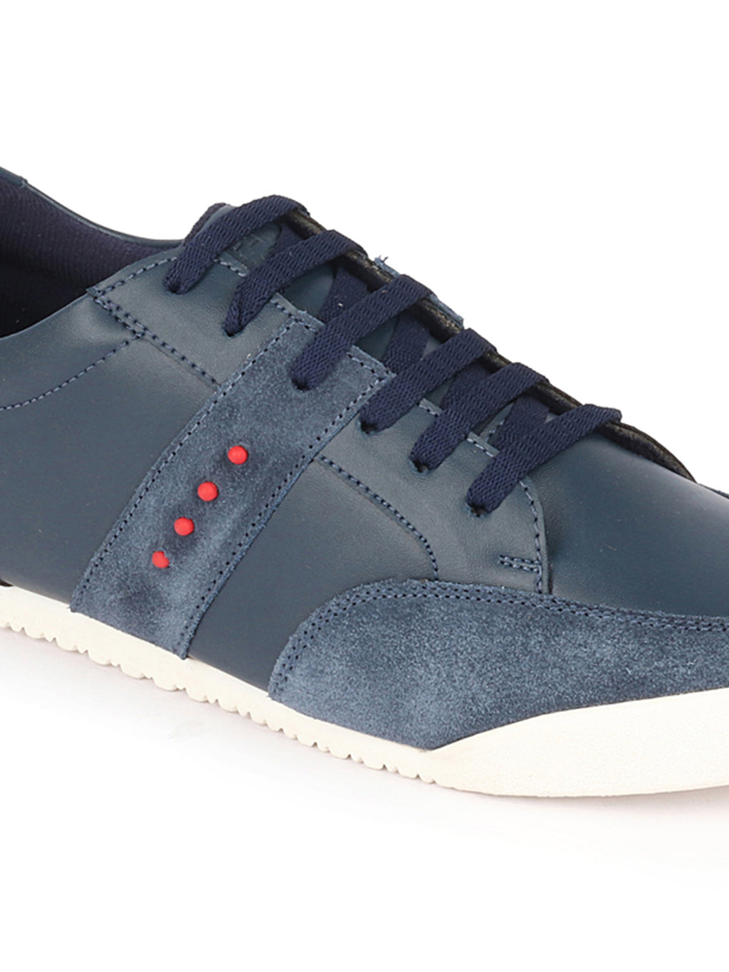Shop Men Navy Blue Classic Super Light Upper Soft Suede Leather Strap Lace Up Sneakers Shoes Online.