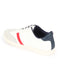 Men White Embellished Strip Breathable Upper PU Suede Leather Lace Up Sneakers Shoes