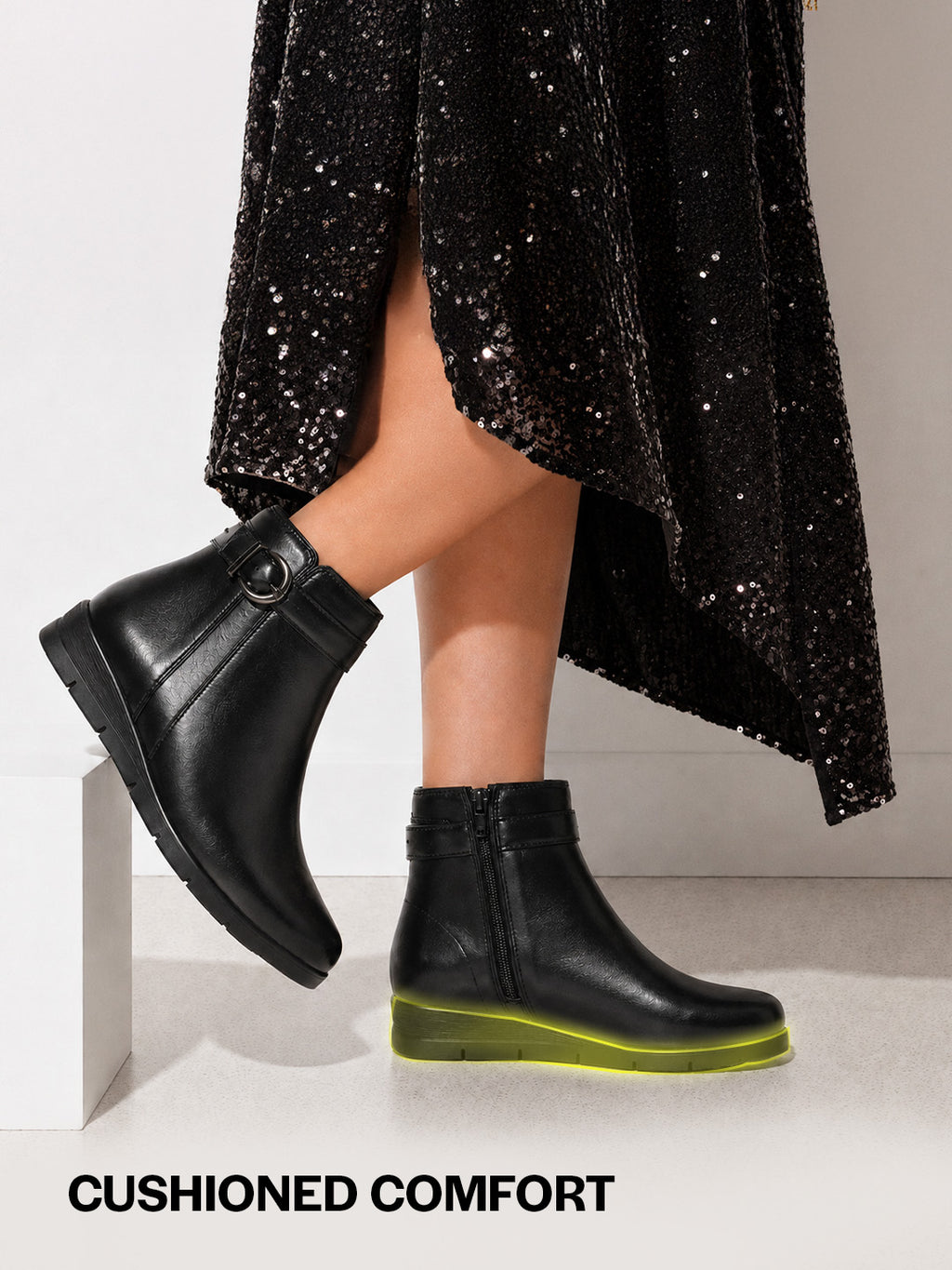 textured leather closed toe slides women