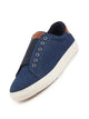 Men Navy Blue Elastic Closure Comfort Canvas Denim Slip On Sneaker Shoes