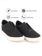 Shop Men Black Classic Upper Denim Comfort No Touch Slip On Canvas Sneakers Shoes Online.