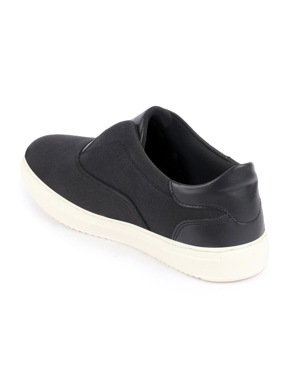 Shop Men Black Classic Upper Denim Comfort No Touch Slip On Canvas Sneakers Shoes Online.