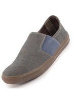 Men Grey Colorblocked Classic Jute/Fabric Slip On Canvas Sneaker Slip On Casual Shoes
