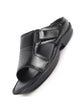 Men Black Formal Leather Slip-On Slippers
