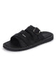 Men Black Slip On TPR Sole Side Stitch Outdoor & Indoor Slippers