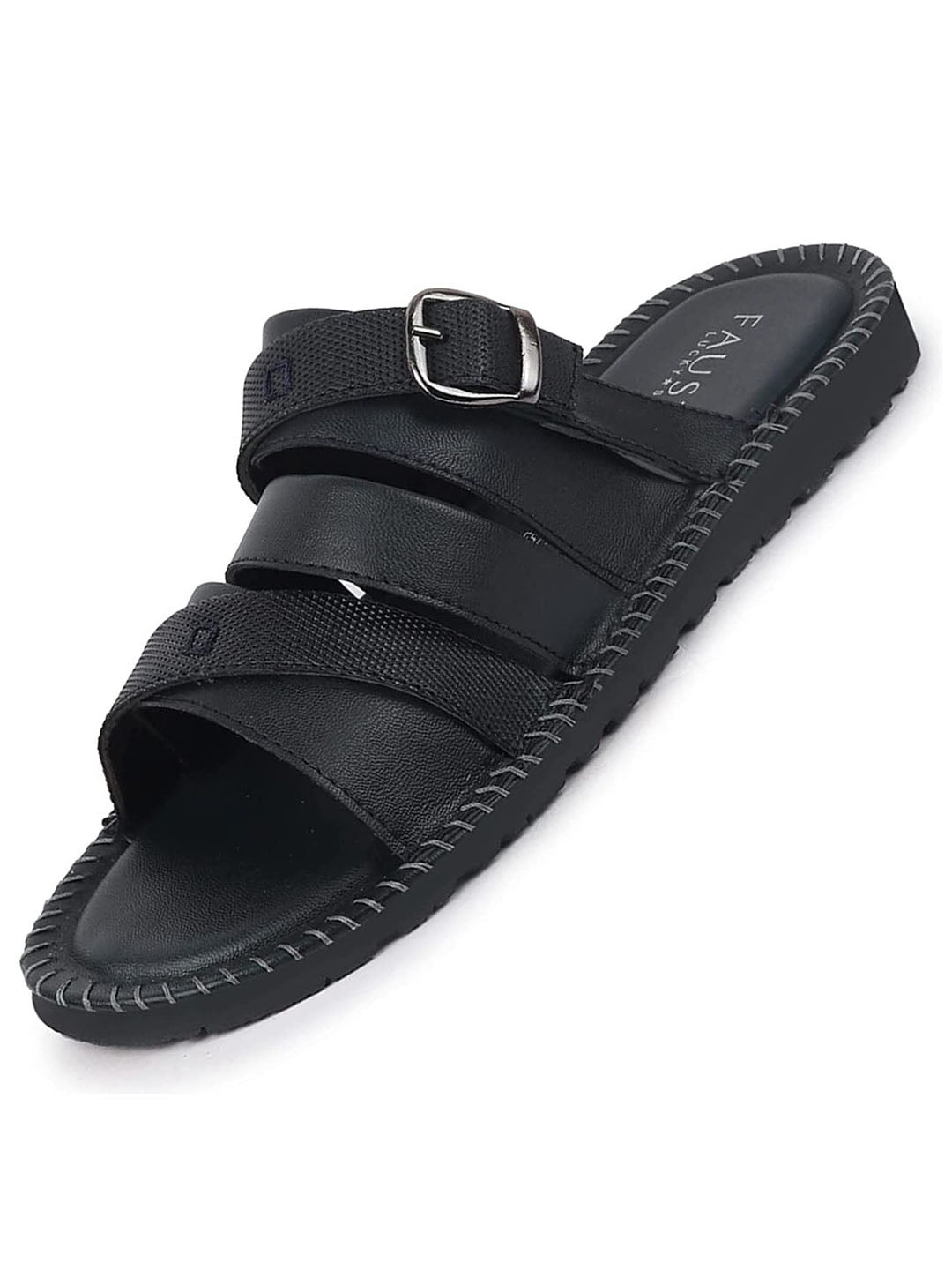 Shop Men Navy Blue Slip On TPR Sole Side Stitch Outdoor & Indoor Slippers Online.