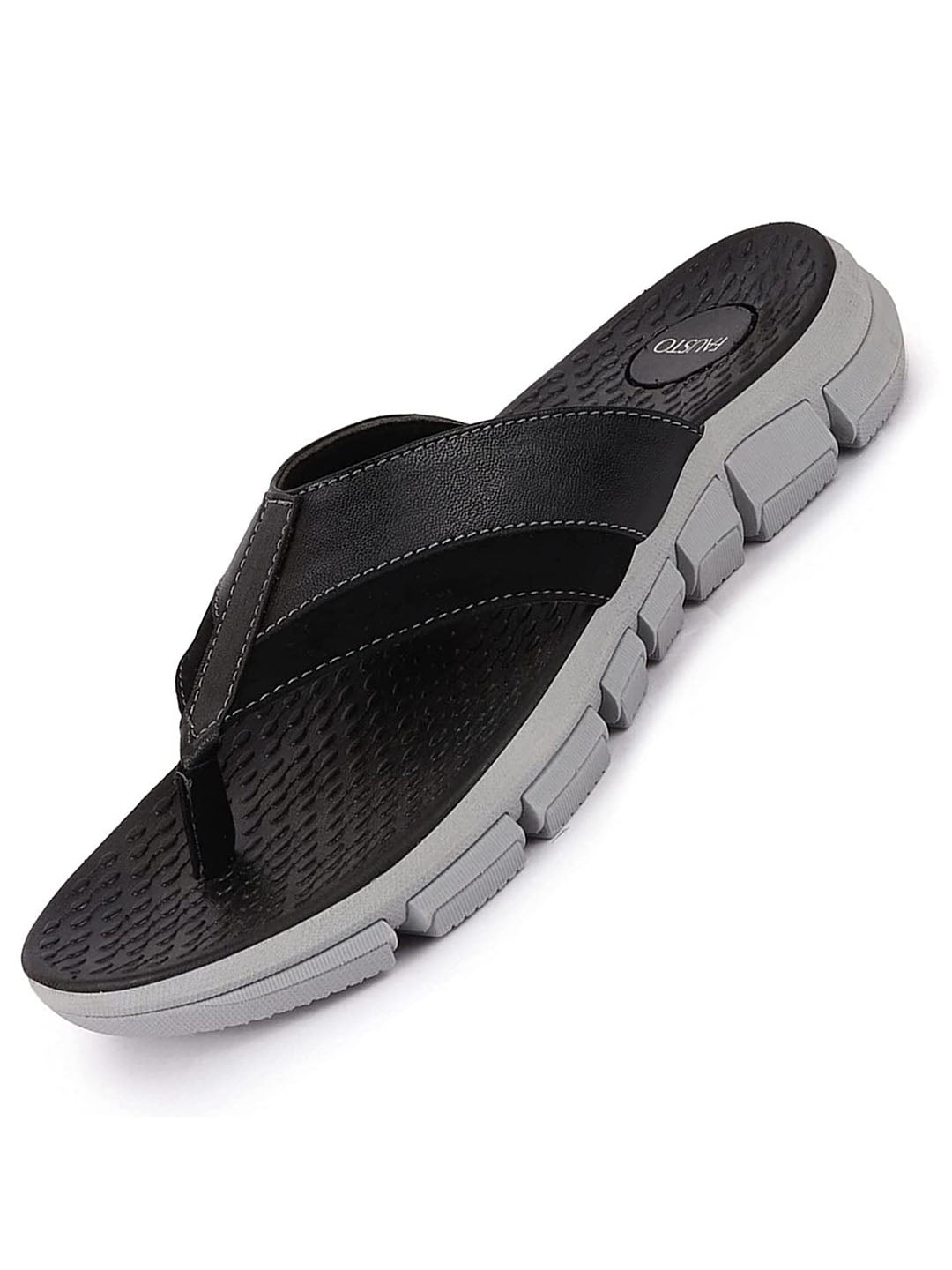 Shop Men Black Casual Flexible Phylon Sole Slippers Online.