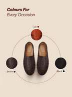 men brown laser cut stitched ethnic jutis & mojaris