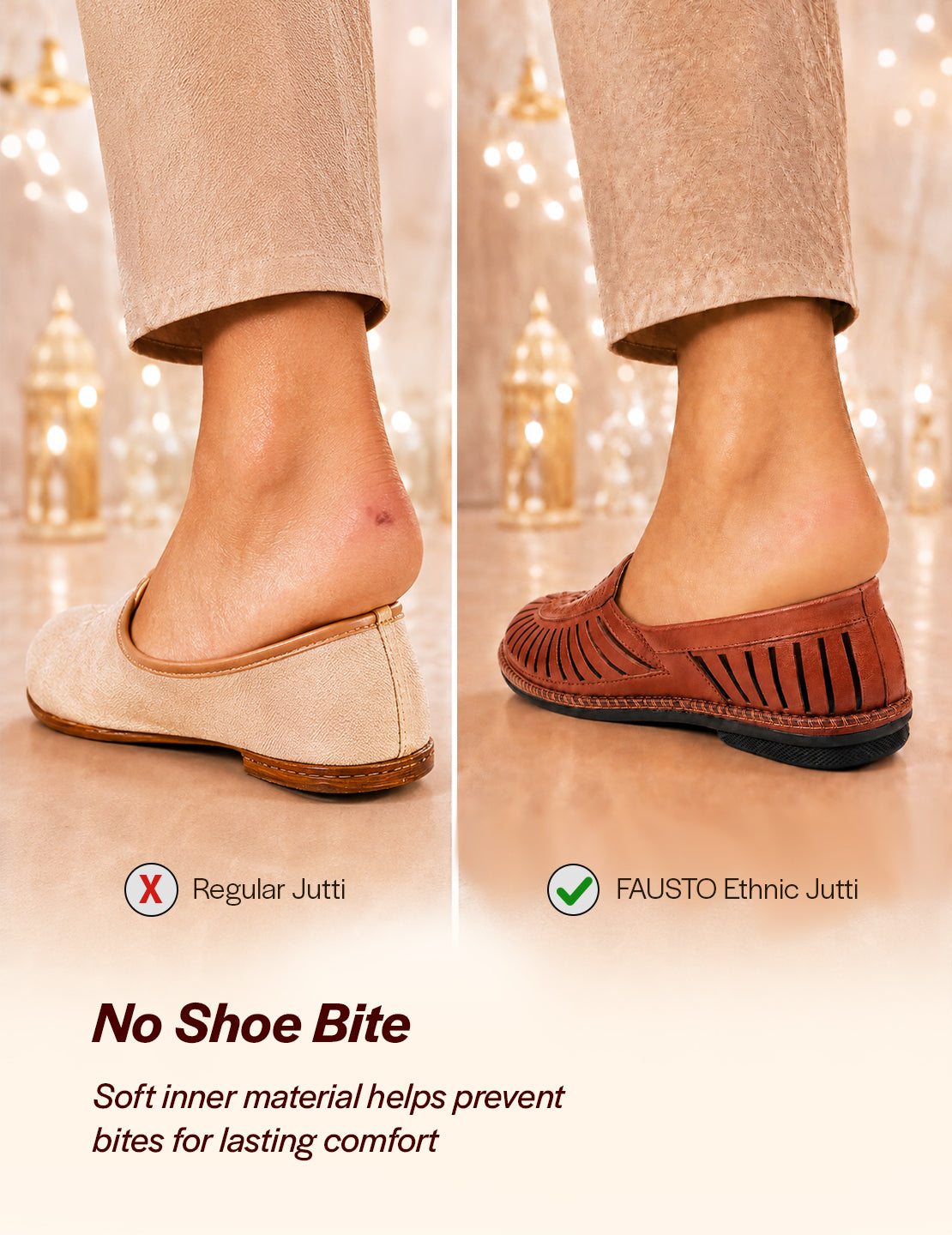 men tan laser cut stitched ethnic jutis & mojaris
