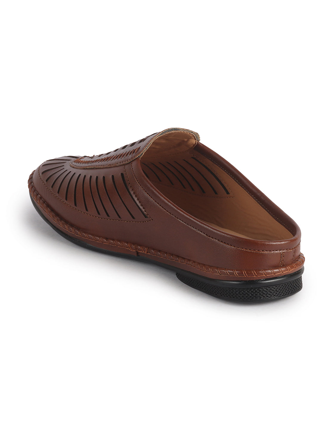 Men Camel Back Open Laser Cut Stitched Ethnic Mojaris