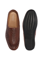 Men Camel Back Open Laser Cut Stitched Ethnic Mojaris