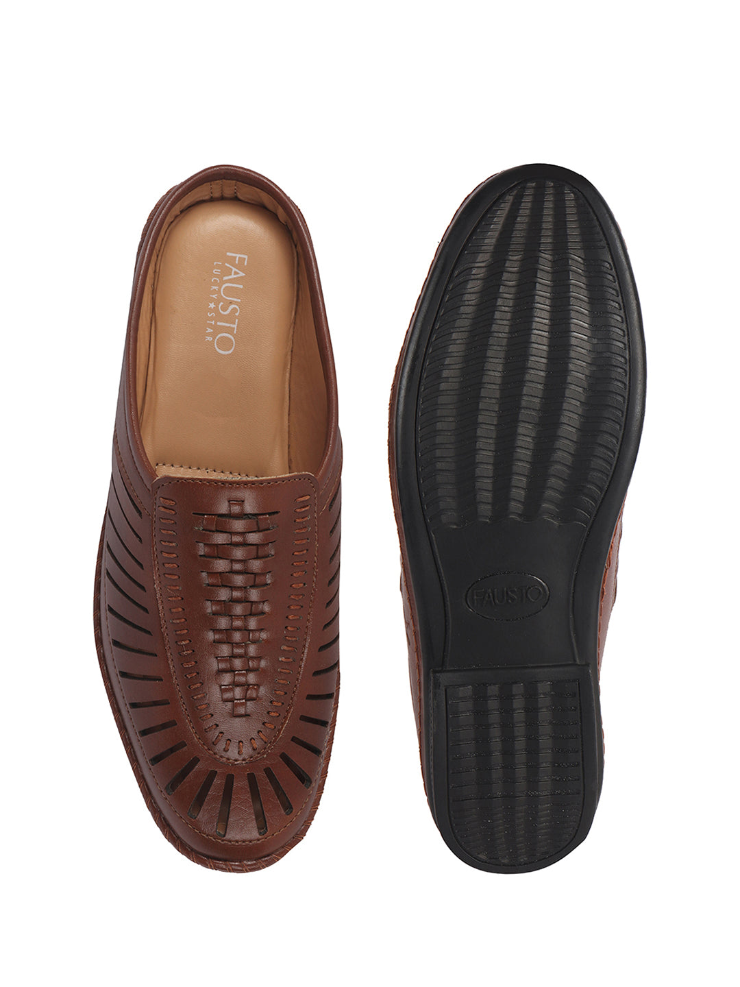 Men Camel Back Open Laser Cut Stitched Ethnic Mojaris