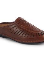 Men Camel Back Open Laser Cut Stitched Ethnic Mojaris
