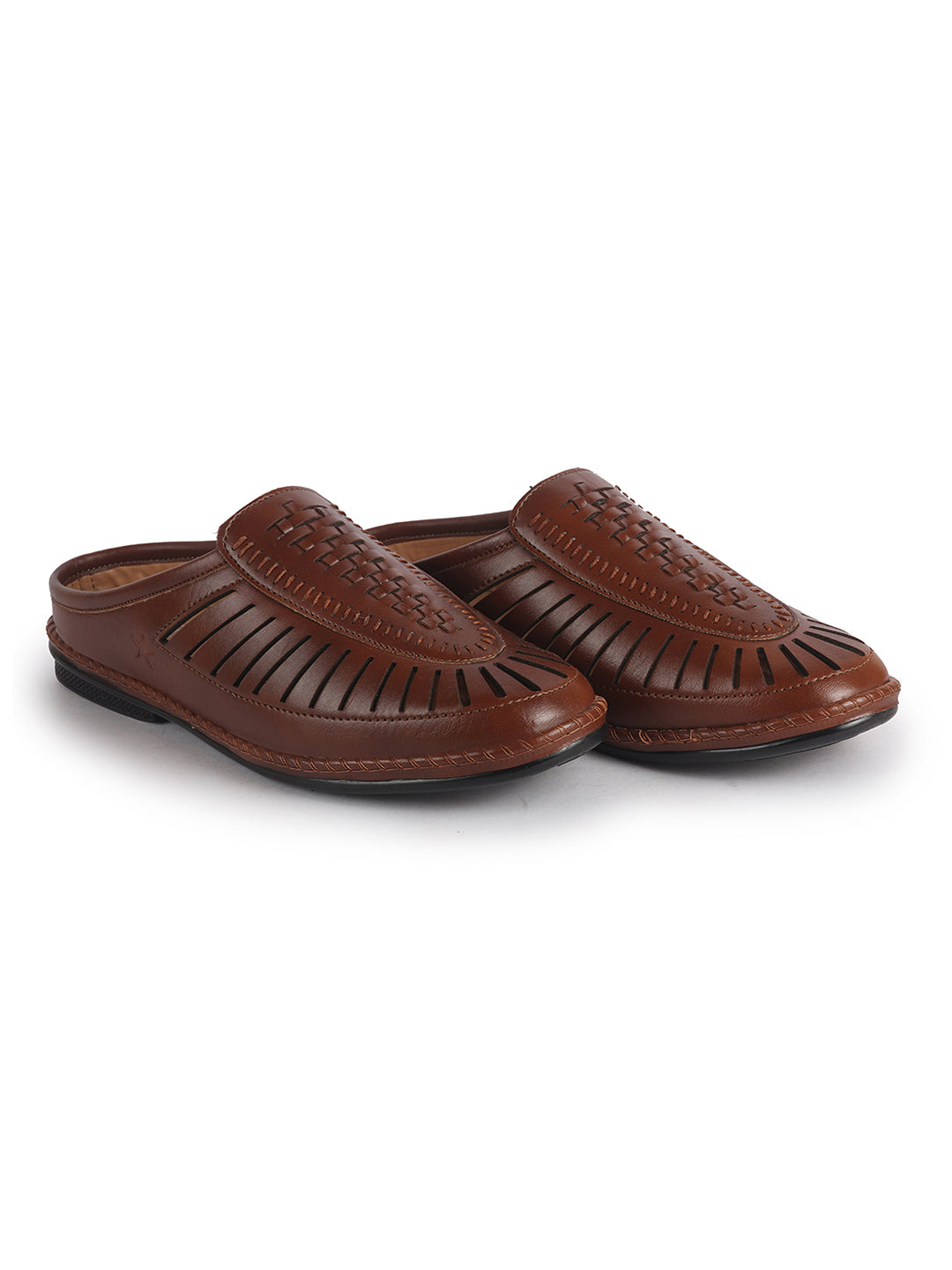 Men Camel Back Open Laser Cut Stitched Ethnic Mojaris