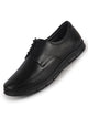 Men Black Genuine Leather Formal Office Round Toe Lace Derby Shoes|Shock Absorption Memory Cushioned Insole|EVA Flexible Fit Sole, Durable Slip Resistant
