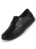 Men Black Genuine Leather Formal Office Round Toe Lace Derby Shoes|Shock Absorption Memory Cushioned Insole|EVA Flexible Fit Sole, Lightweight and Durable Slip Resistant