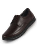 Men Brown Genuine Leather Formal Office Round Toe Lace Derby Shoes|Shock Absorption Memory Cushioned Insole|EVA Flexible Fit Sole, Lightweight and Durable Slip Resistant