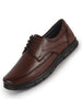 Men Tan Genuine Leather Formal Office Round Toe Lace Derby Shoes|Shock Absorption Memory Cushioned Insole|EVA Flexible Fit Sole, Lightweight and Durable Slip Resistant