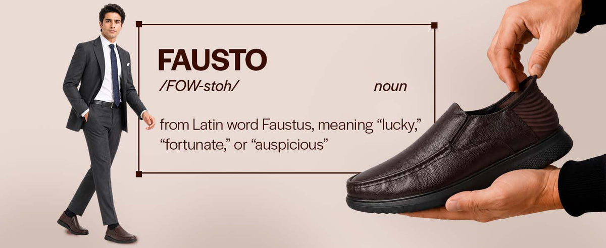 Men Tan Genuine Leather Upper Stitched Round Toe Formal Hands-Free Slip-IN Shoe with Heel Collar Padded|Slip Resistant EVA Sole|Leather Memory Cushioned Insole