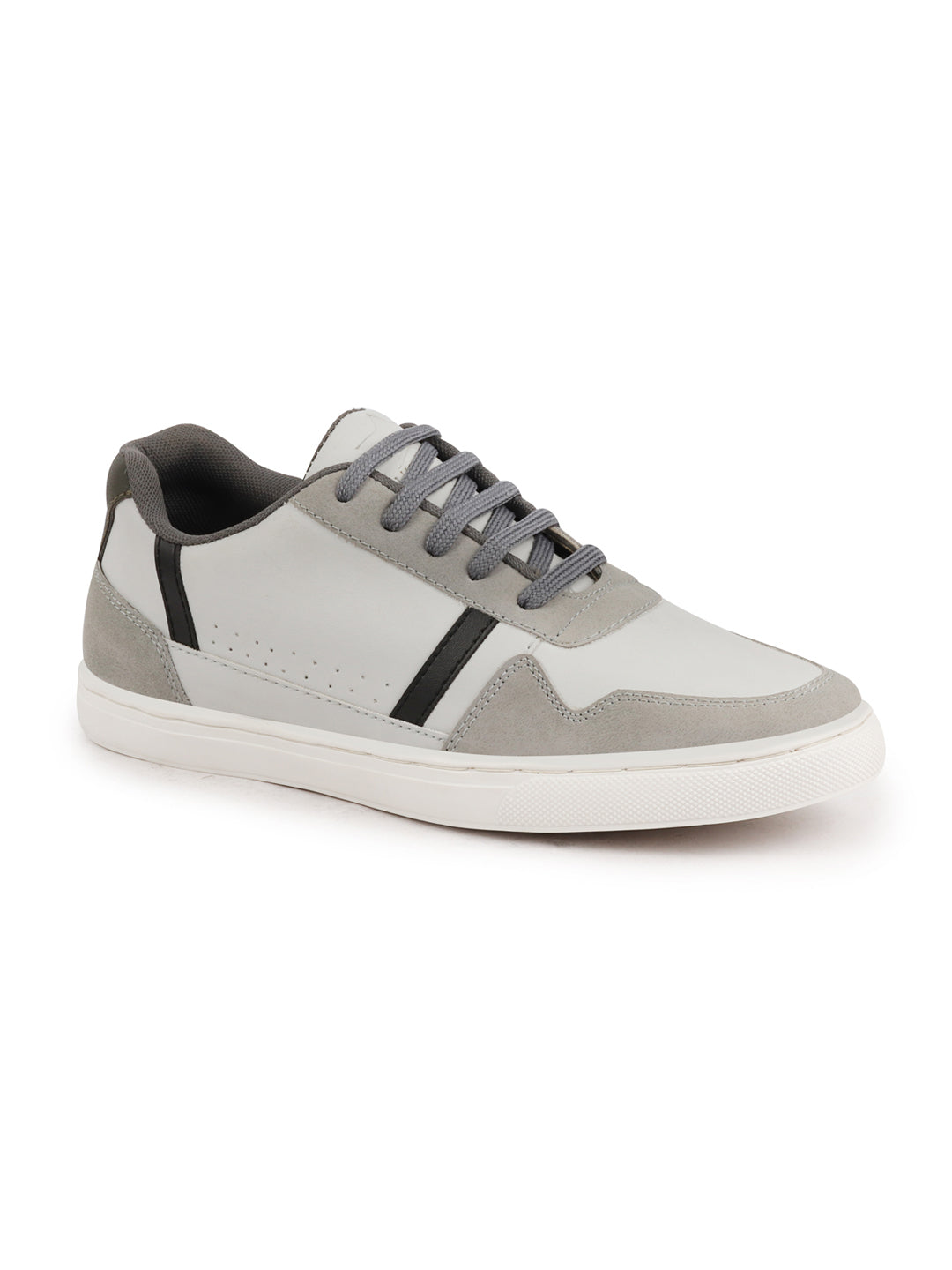 Shop Men Grey Stylish Colorblocked Low Top Lace Up Breathable Sneaker Shoes|Comfort|Low Ankle|Casual Outfit Shoe Online.