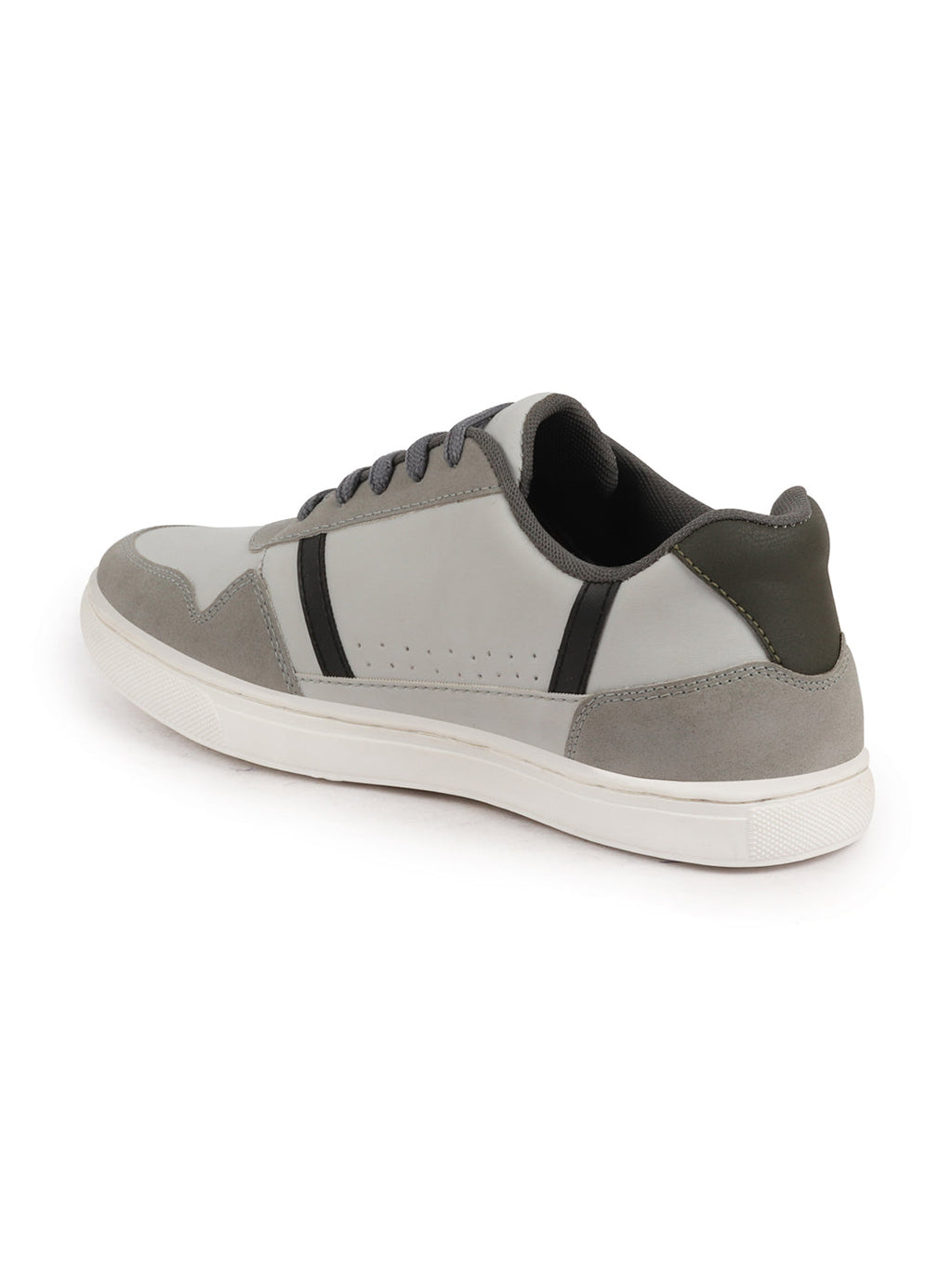Shop Men Grey Stylish Colorblocked Low Top Lace Up Breathable Sneaker Shoes|Comfort|Low Ankle|Casual Outfit Shoe Online.