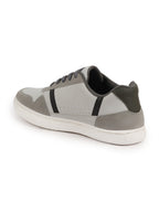 Shop Men Grey Stylish Colorblocked Low Top Lace Up Breathable Sneaker Shoes|Comfort|Low Ankle|Casual Outfit Shoe Online.