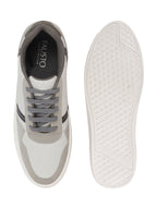 Shop Men Grey Stylish Colorblocked Low Top Lace Up Breathable Sneaker Shoes|Comfort|Low Ankle|Casual Outfit Shoe Online.